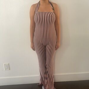 Pink and Black Jumpsuit